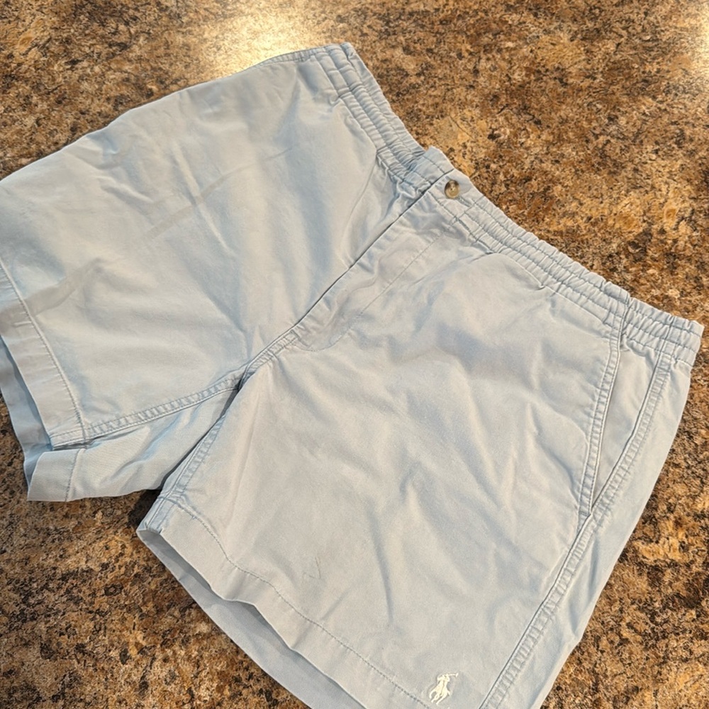 MENS Polo Style Preshrunk Shorts light Blue in Large